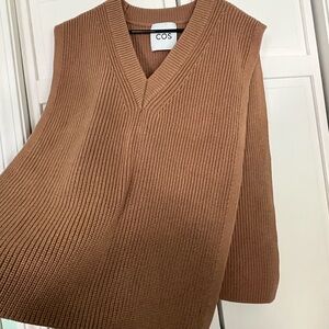 COS Camel Knit Vest